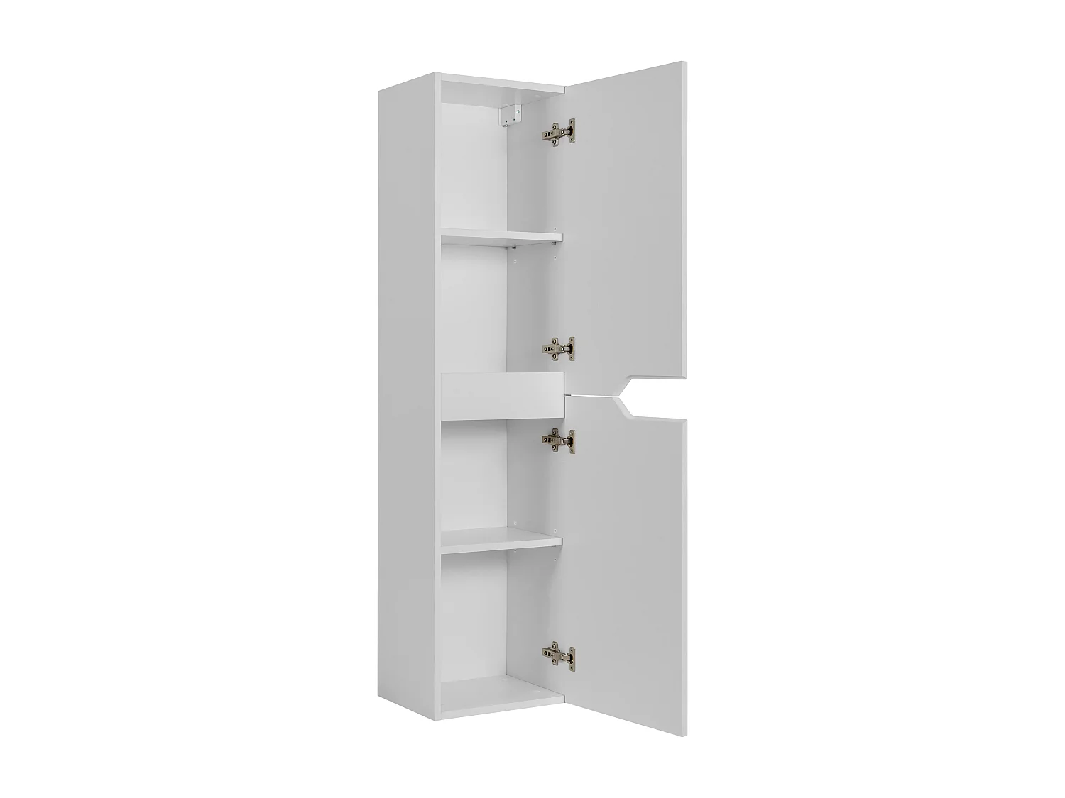 Wandhängender Badezimmerschrank, weiß, 35 x 136 x 27 cm