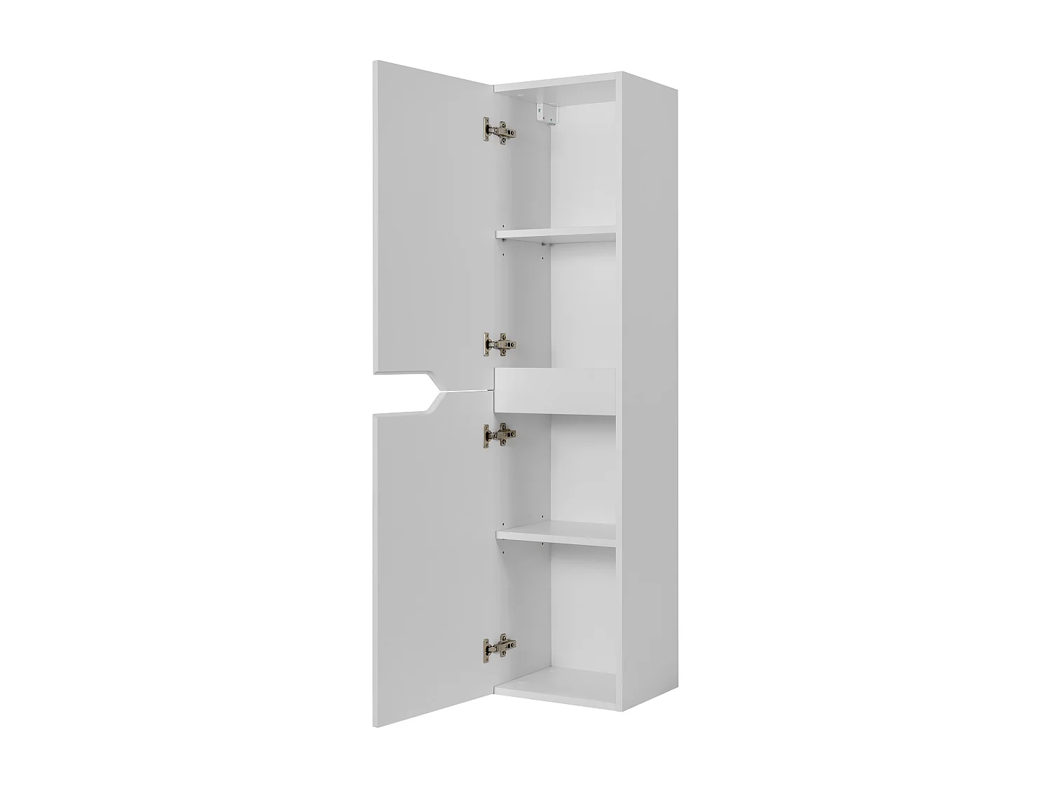 Wandhängender Badezimmerschrank, weiß, 35 x 136 x 27 cm