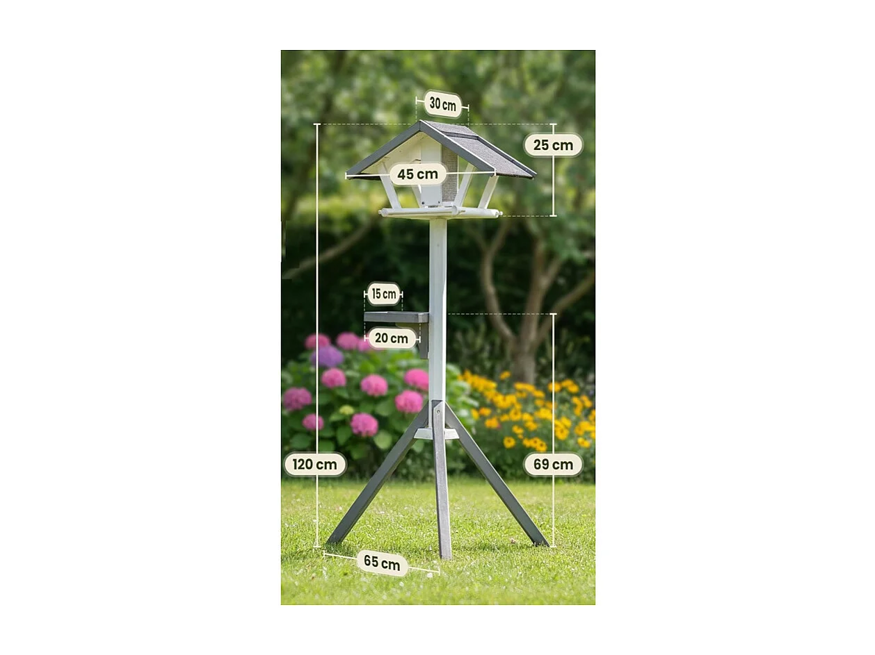 Mangeoire oiseaux exterieur pour oiseaux sauvage avec support modele-Tour