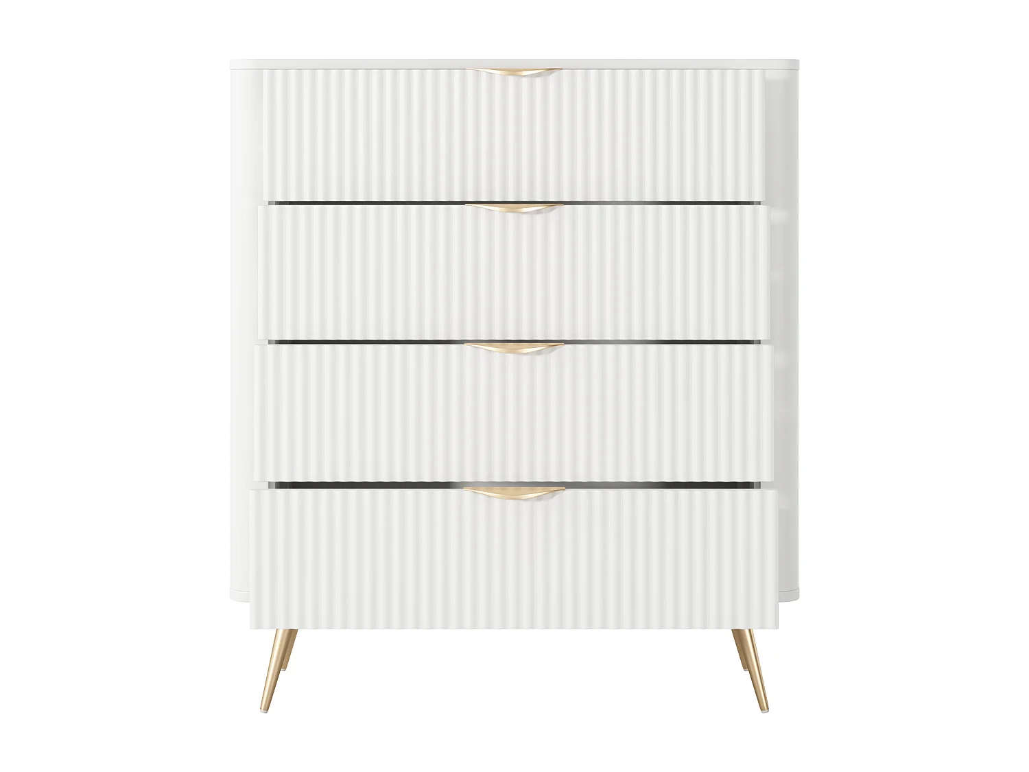 Kommode: 4 Schubladen, weiß, 88,2 x 38 x 101,2 cm