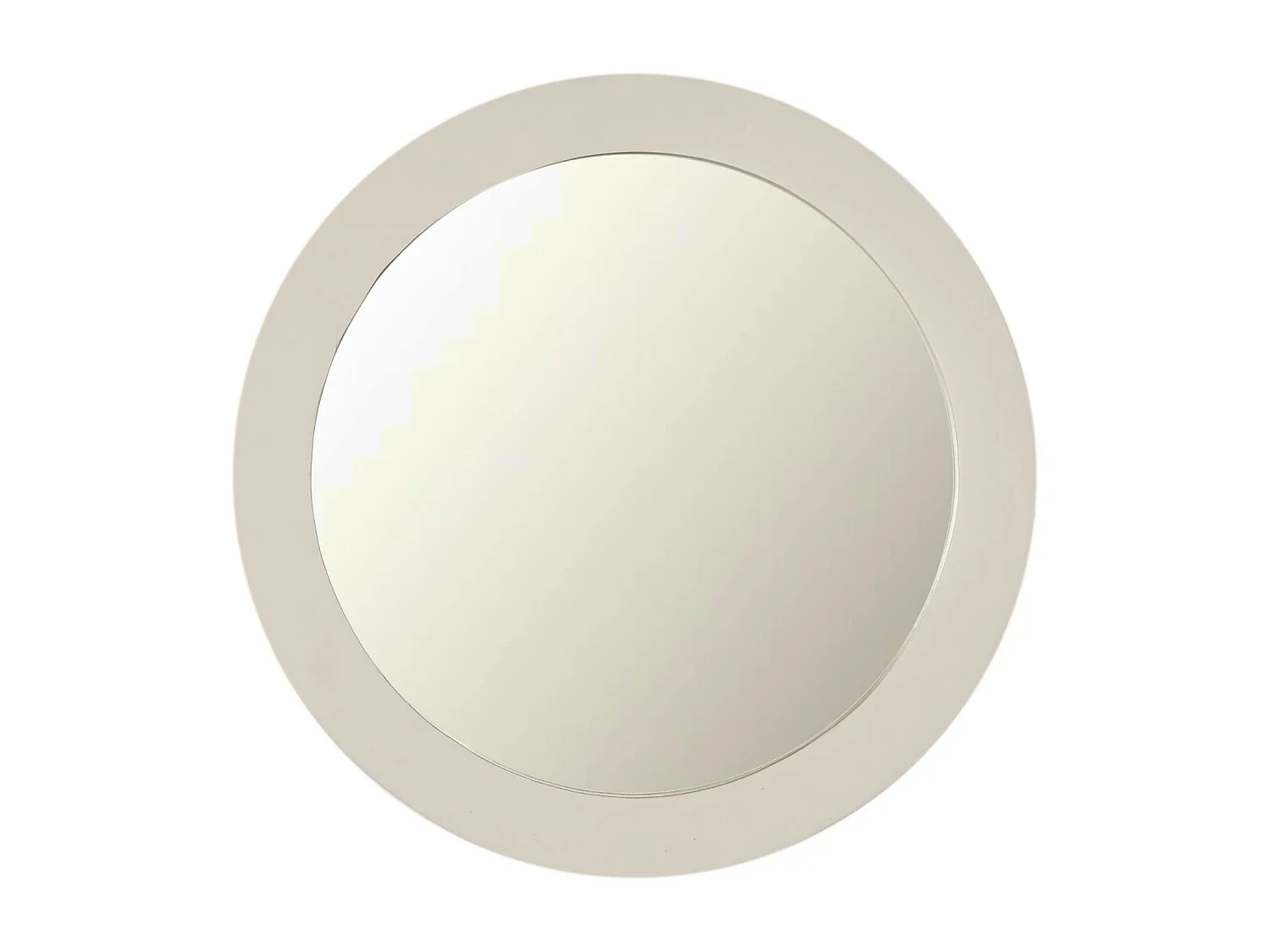 Miroir rond en bois couleur sable diamètre 60 cm ASPEN
