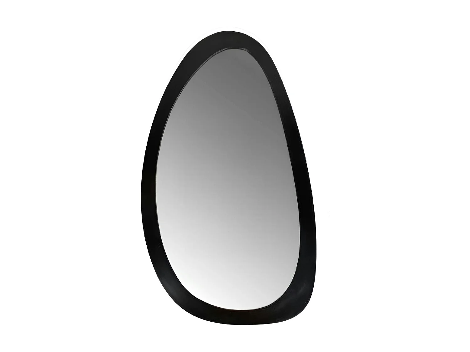 Miroir design organique en bois noir 60 x 100 cm ASPEN
