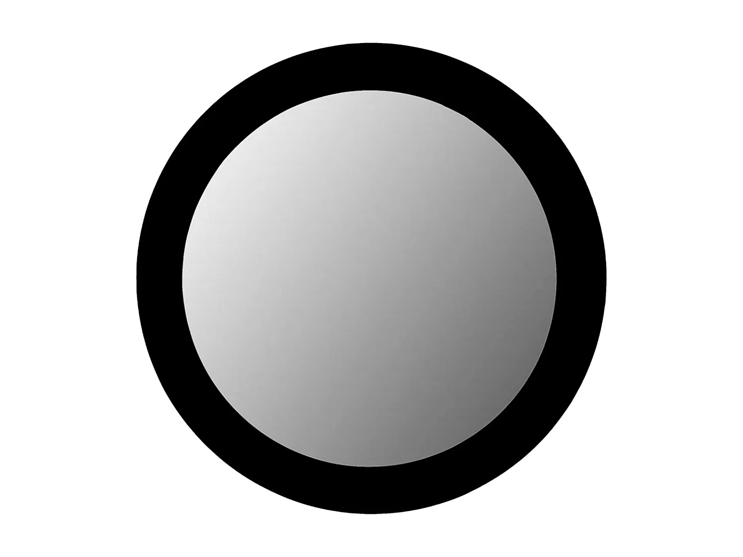 Miroir rond mural en bois noir diamètre 40 cm ASPEN