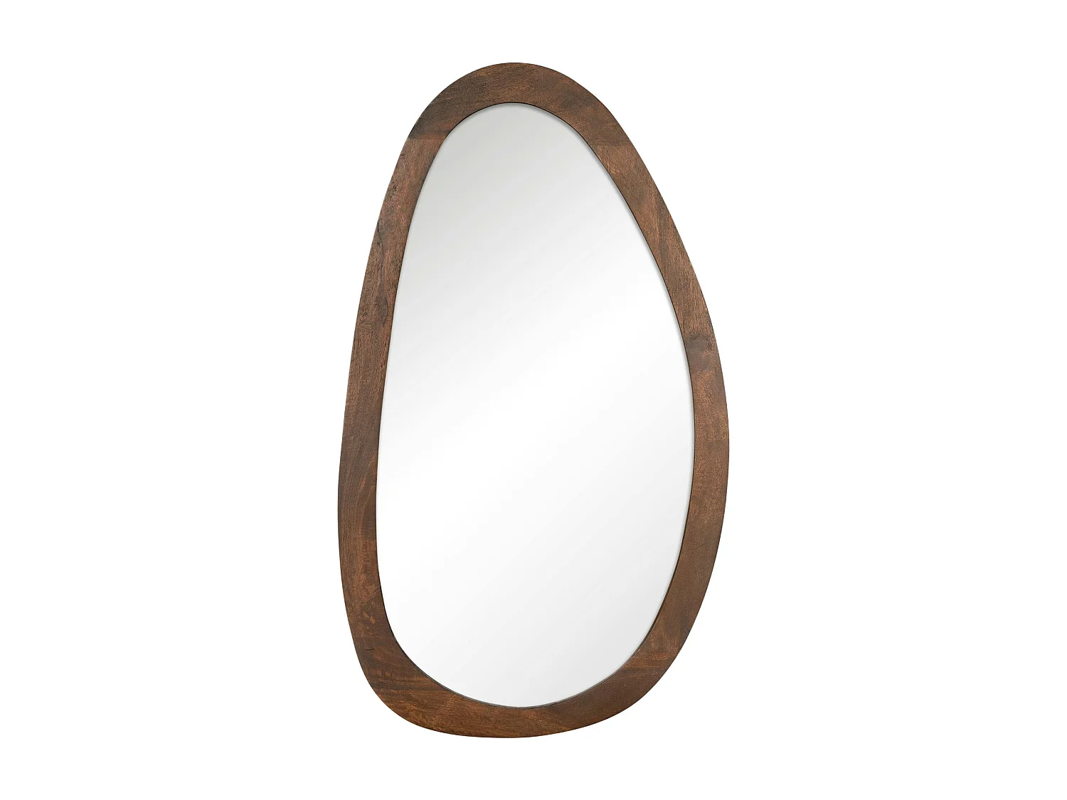 Miroir design organique en bois marron 60 x 100 cm ASPEN