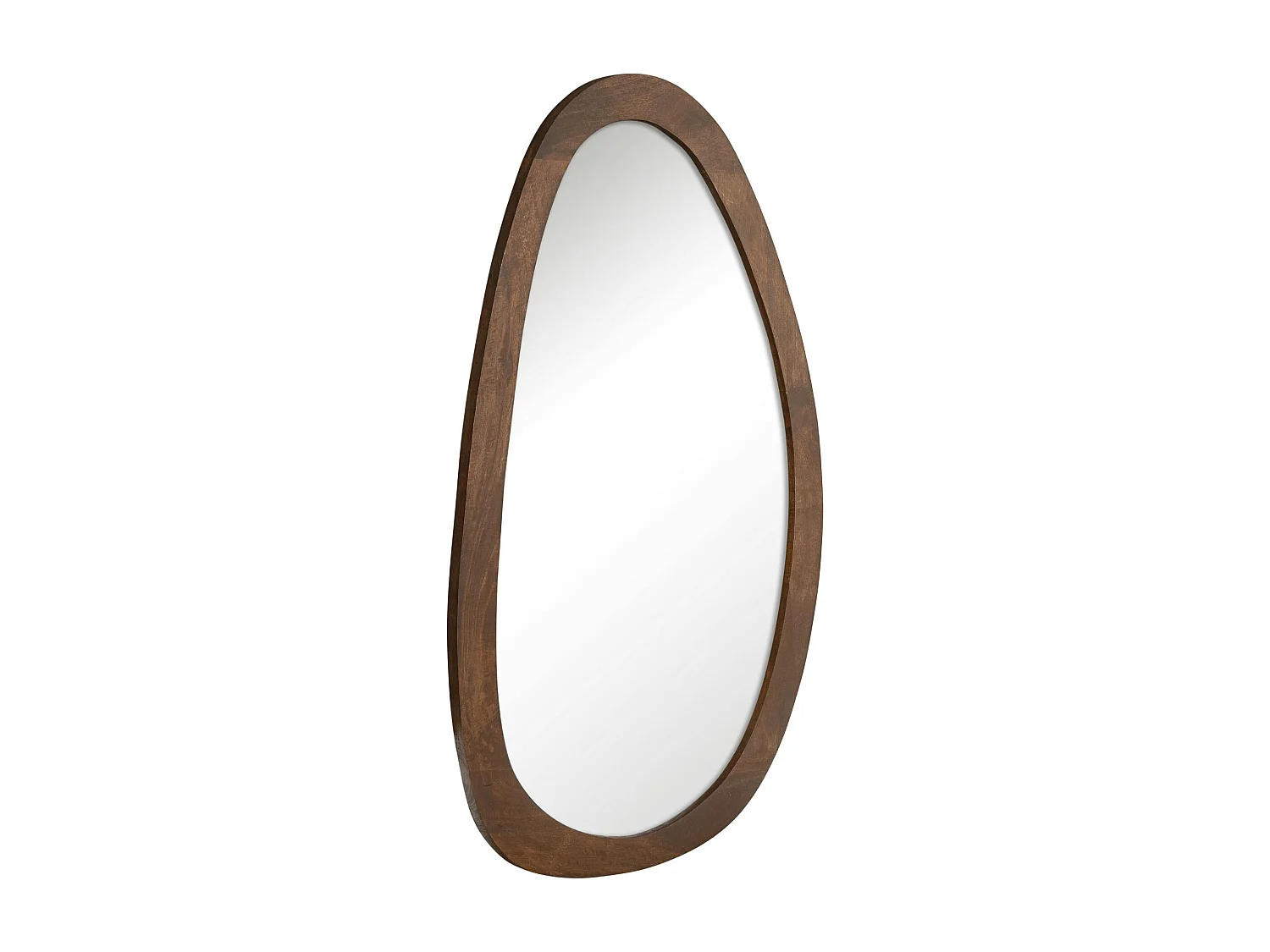 Miroir design organique en bois marron 60 x 100 cm ASPEN
