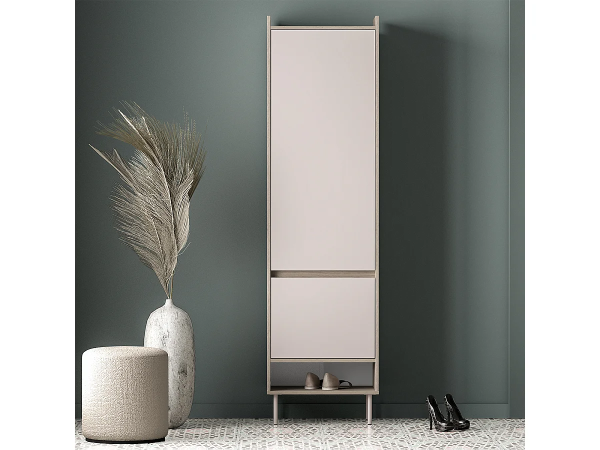 Schrank 2 Türen Eingang Alos Kaschmir und Holz