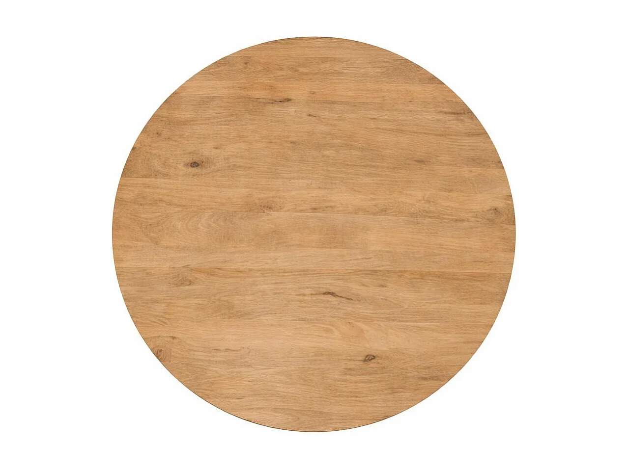 Table ronde bois clair pied croisé métal noir Ø150 cm RIVANO