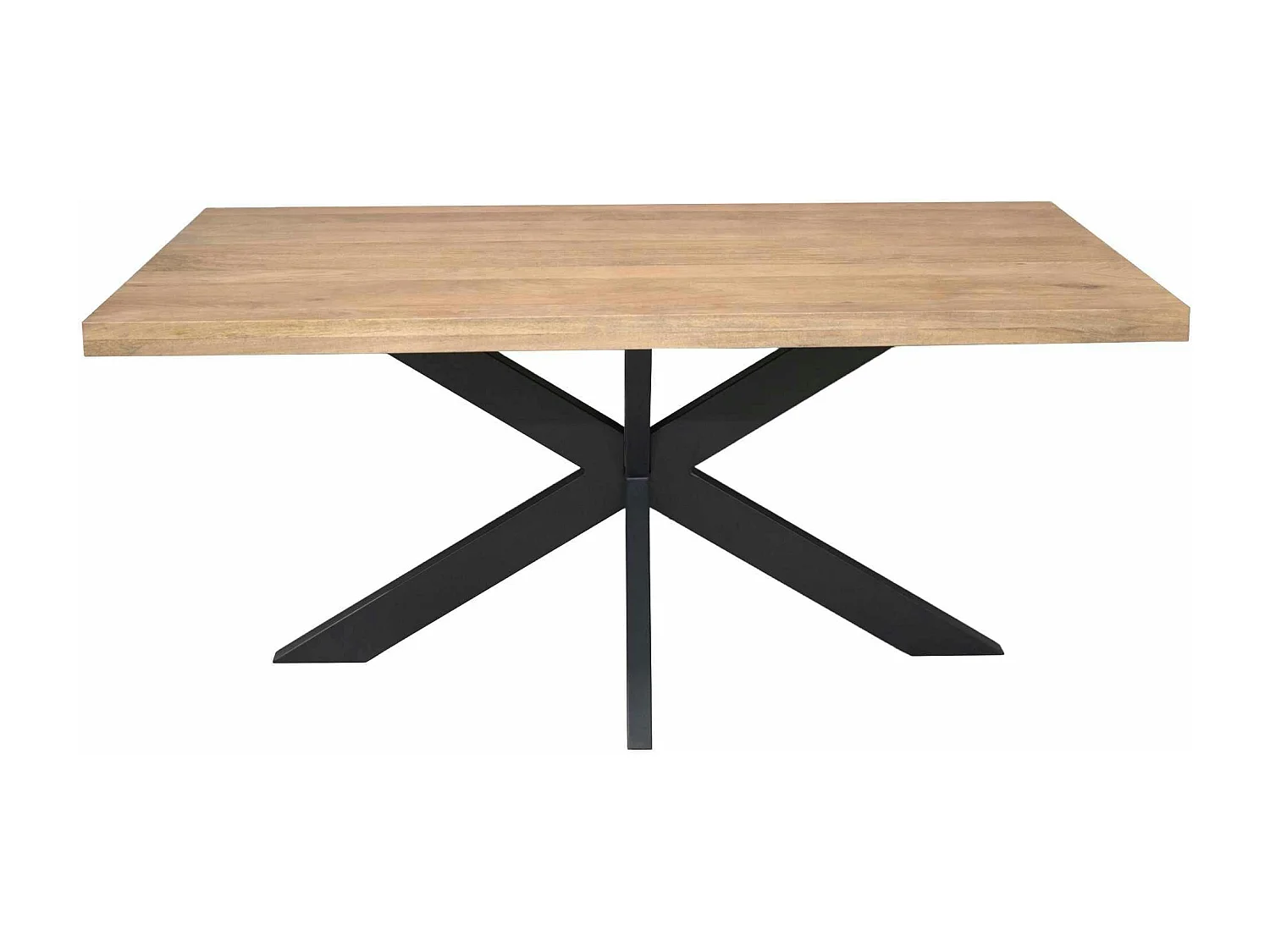 Table rectangulaire bois clair pied central 240 cm RIVANO