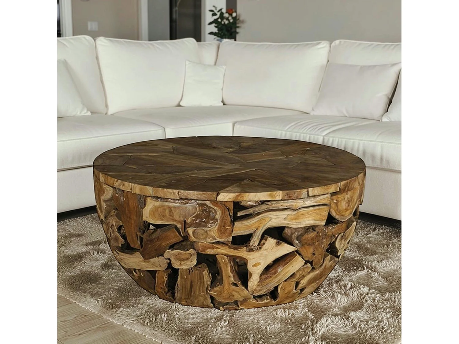 Table basse exotique bois de teck CANADA