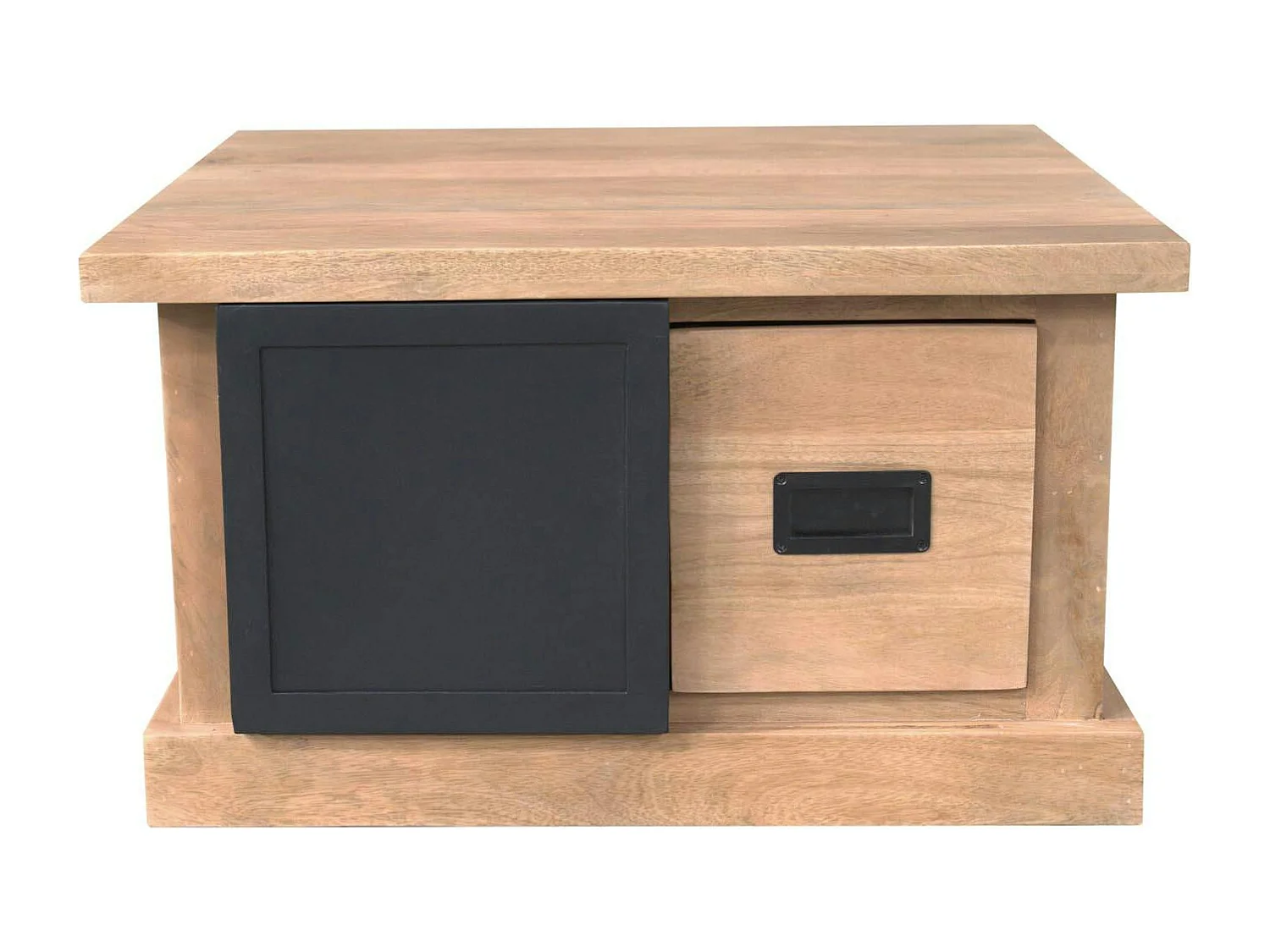 Table basse carrée industrielle moderne avec rangements CEYLAN