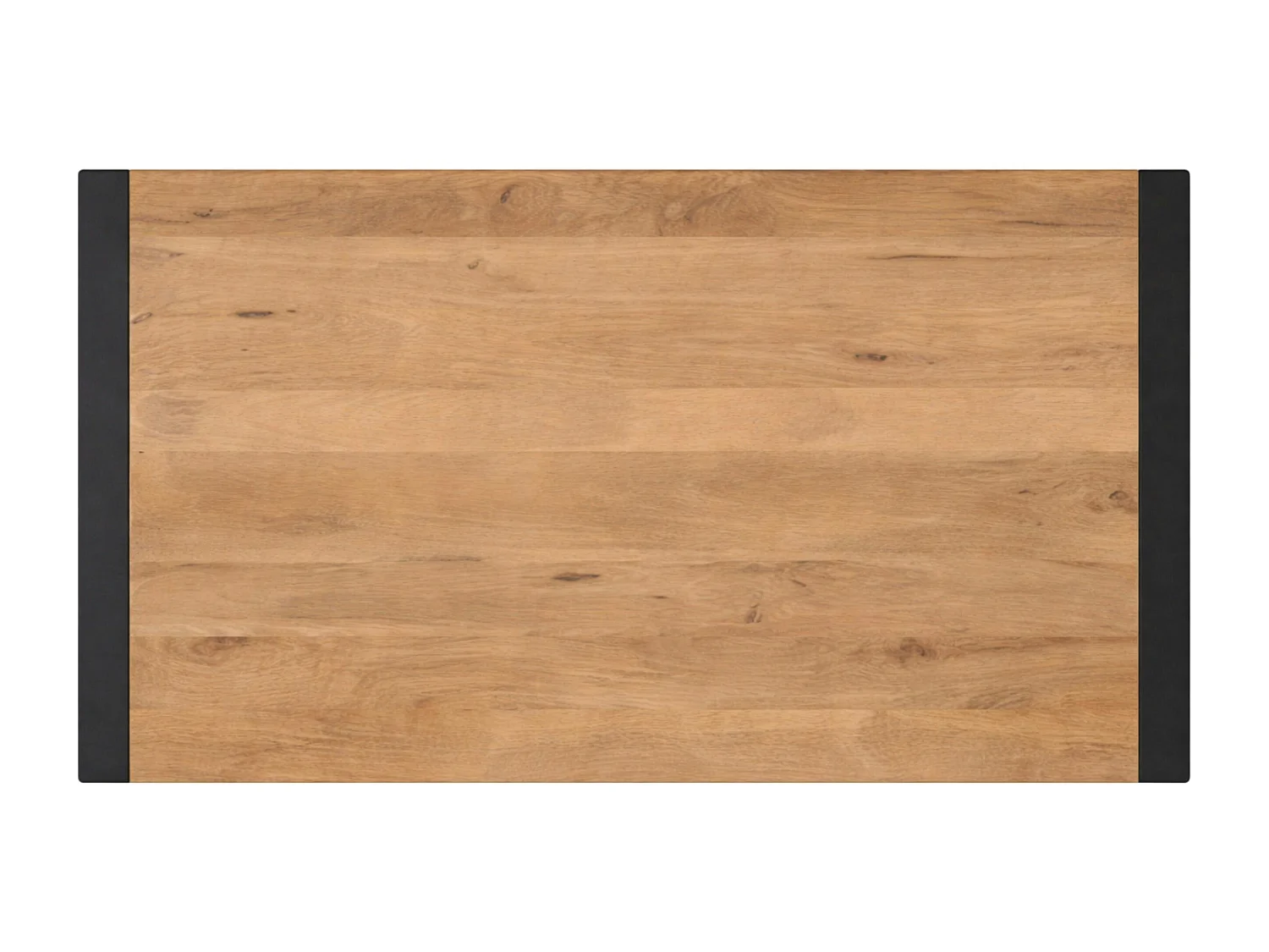 Table basse rectangulaire bois clair métal noir MILORA