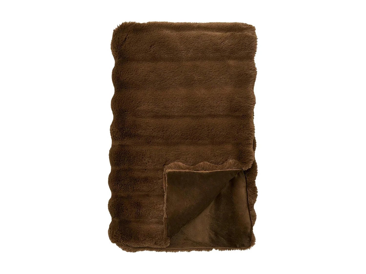 Plaid fausse fourrure marron FALLON