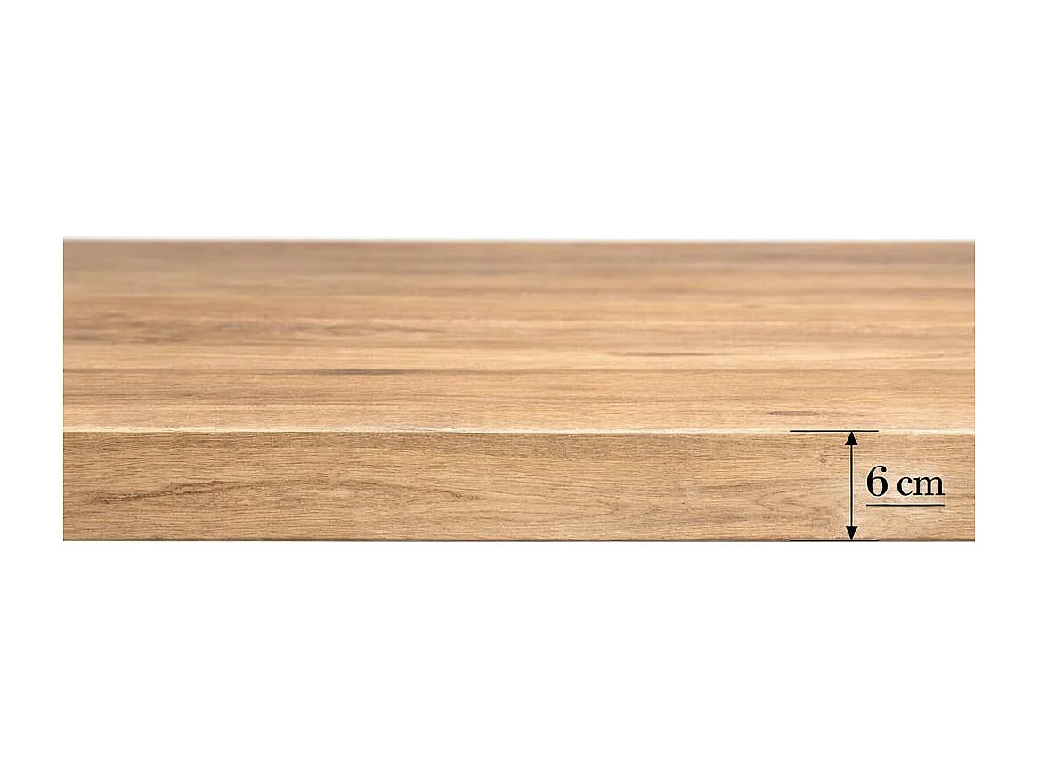 Table rectangulaire bois clair pied central 300 cm RIVANO
