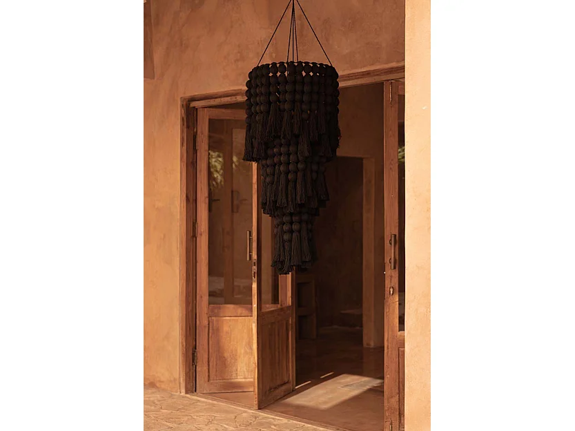 Der Nomad Baumwoll-Kronleuchter - Schwarz - XL