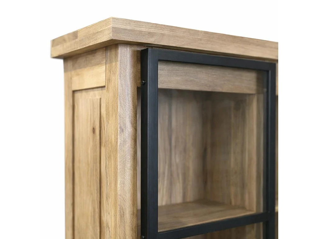 Vaisselier industriel moderne à portes coulissantes 120 cm CEYLAN