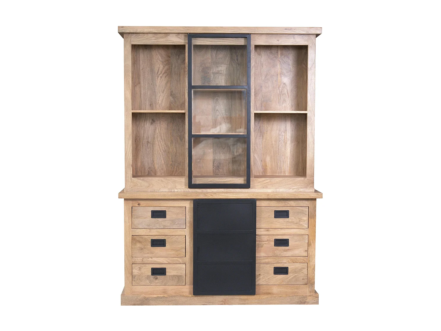 Vaisselier industriel moderne à portes coulissantes 160 cm CEYLAN