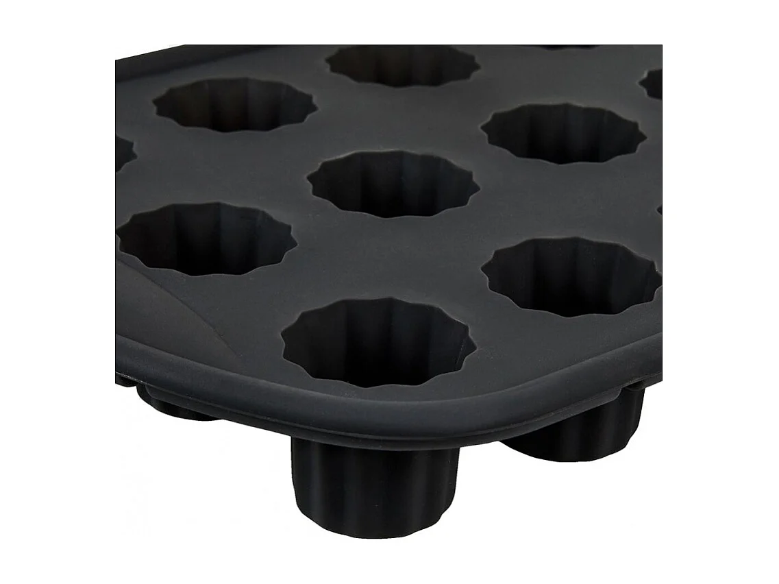 Moule à 18 mini cannelés en silicone gris - HORNO