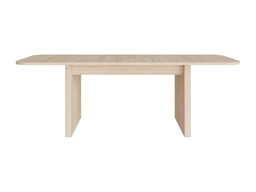 Table à manger extensible 180/230 cm décor bois coins arrondis – FREYA