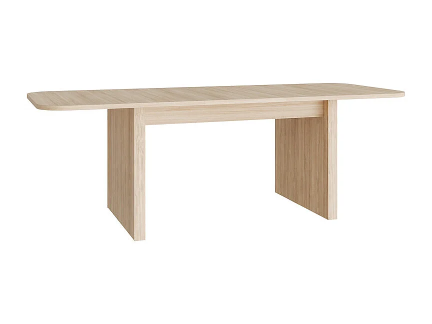 Table à manger extensible 180/230 cm décor bois coins arrondis – FREYA
