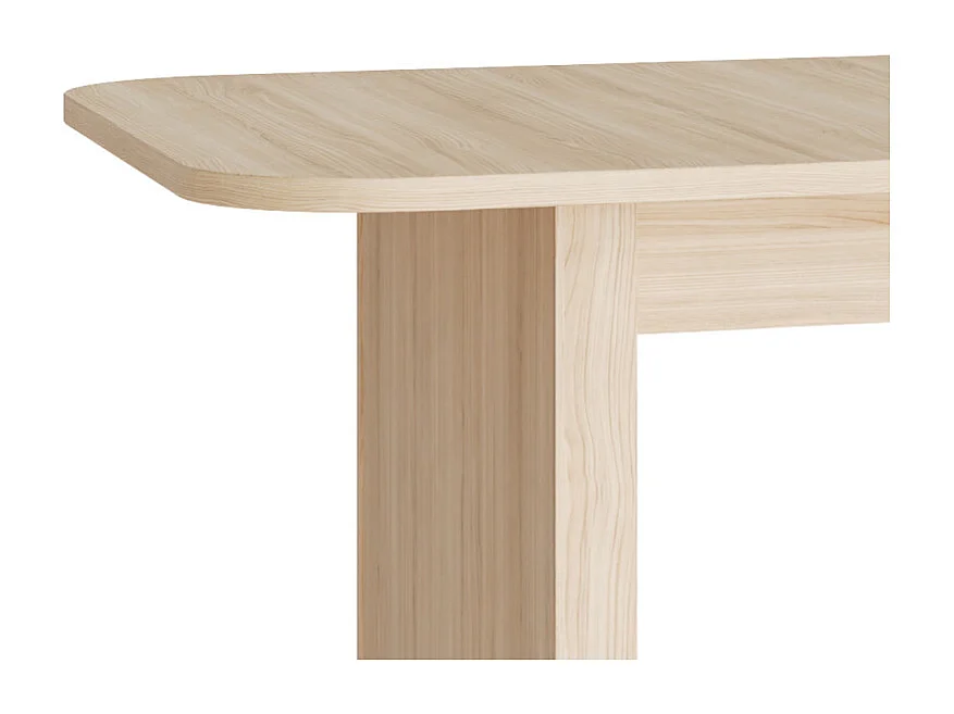 Table à manger extensible 180/230 cm décor bois coins arrondis – FREYA