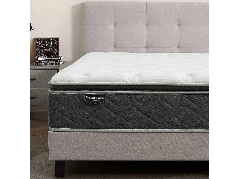 Matelas 180 x 200 cm hybride ressorts ensachés et mousses – SPIRIT