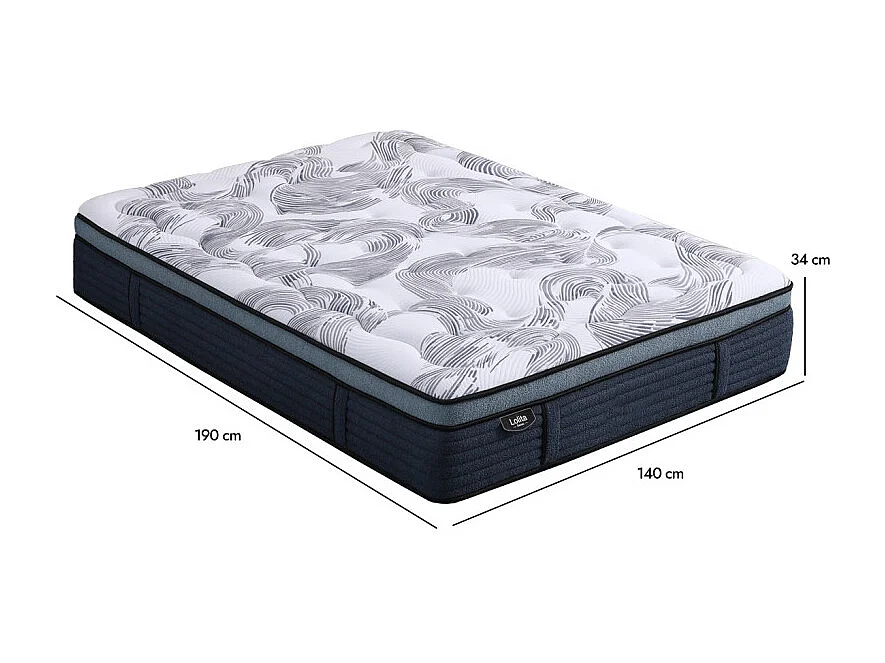Matelas 140x190 cm hybride avec surmatelas ressorts ensachés – DAWN