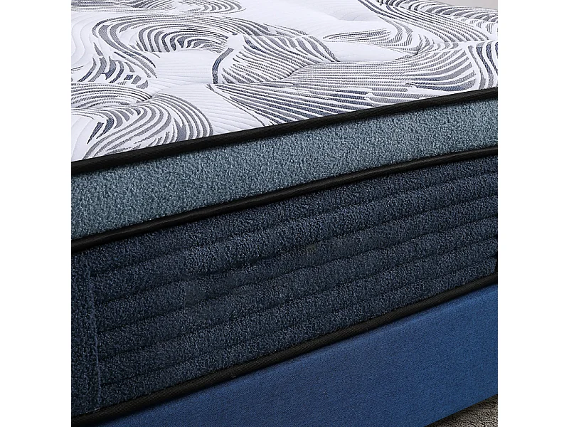 Matelas 140x190 cm hybride avec surmatelas ressorts ensachés – DAWN