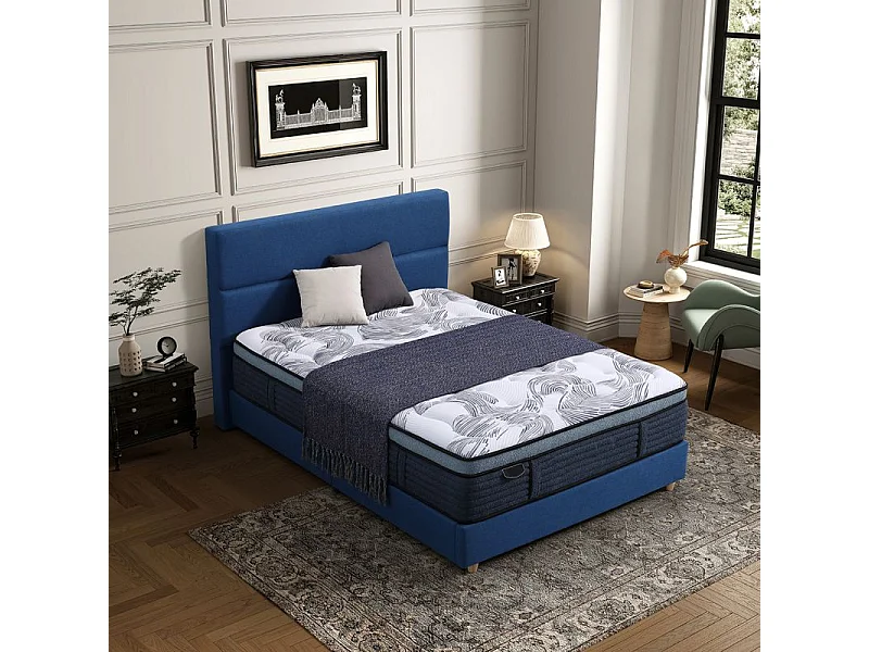 Matelas 160x200 cm hybride avec surmatelas ressorts ensachés – DAWN