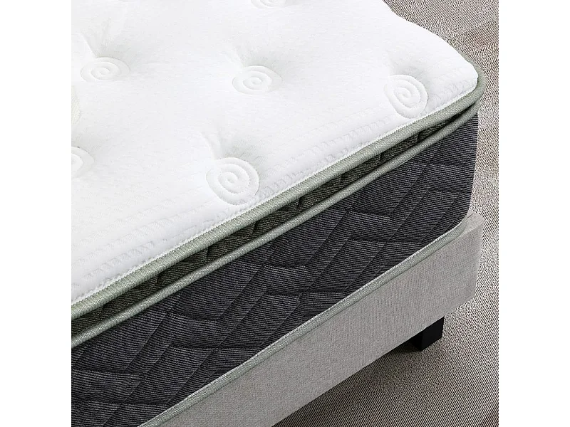 Matelas 160 x 200 cm hybride ressorts ensachés et mousses – SPIRIT