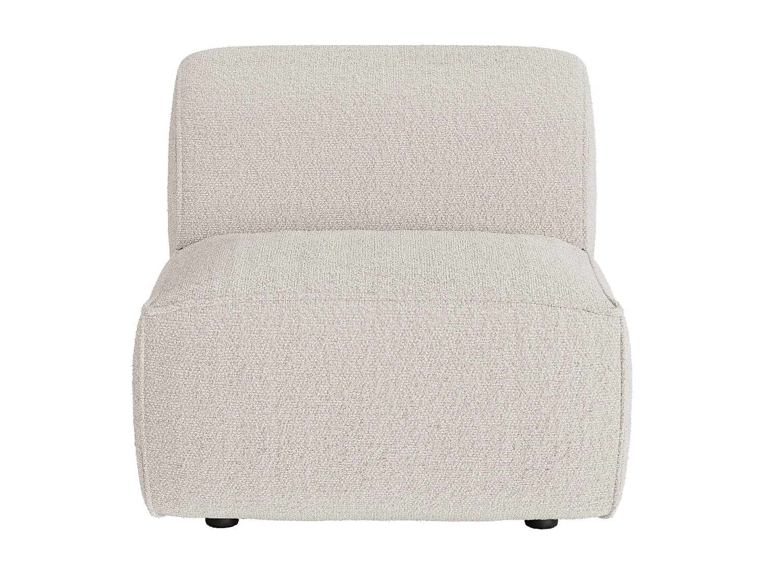 Canapé modulable 3 places en tissu chenille beige CAMILIO de Maison Céphy