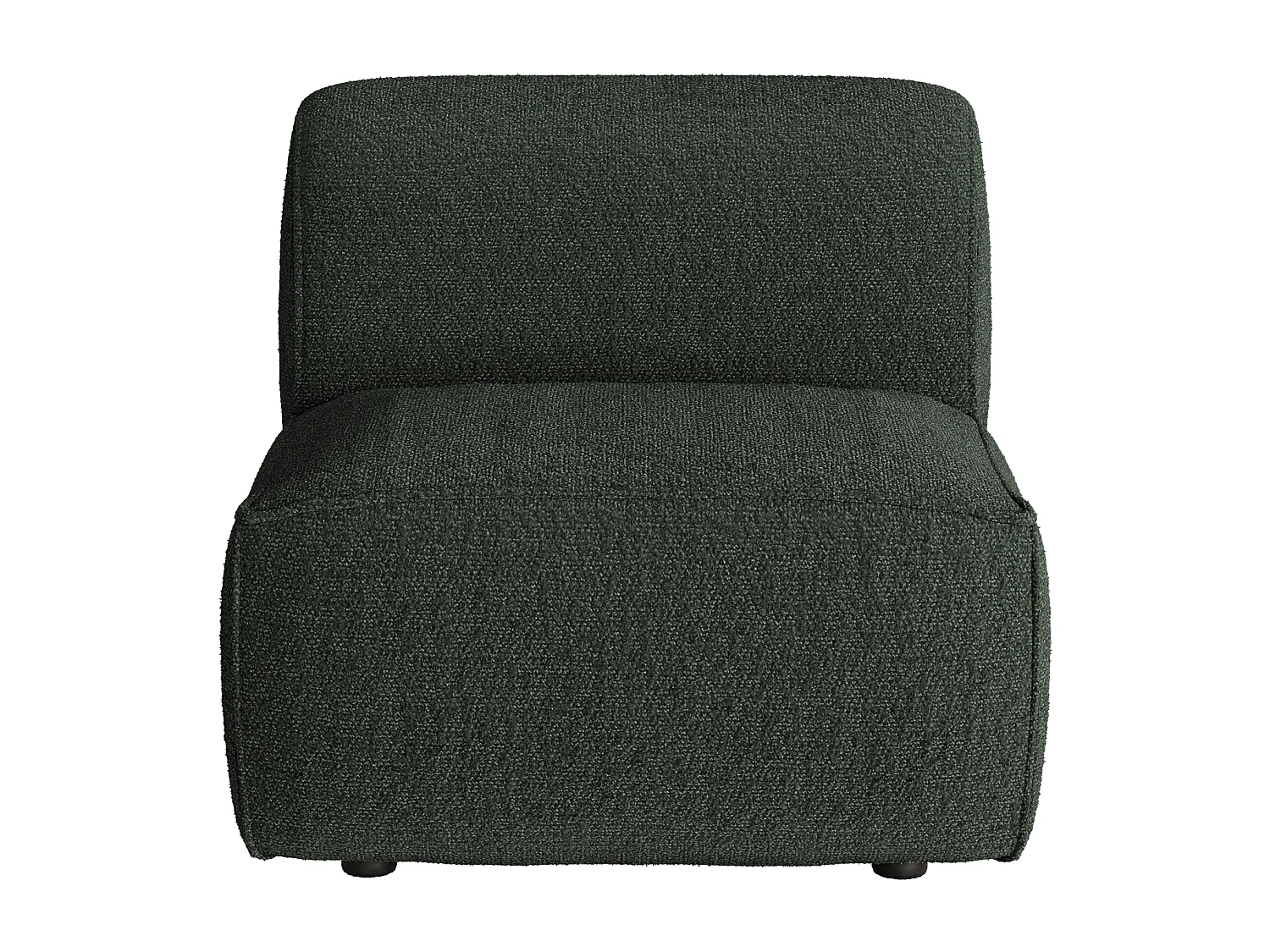 Canapé d'angle panoramique modulable en tissu chenille vert CAMILIO de Maison Céphy