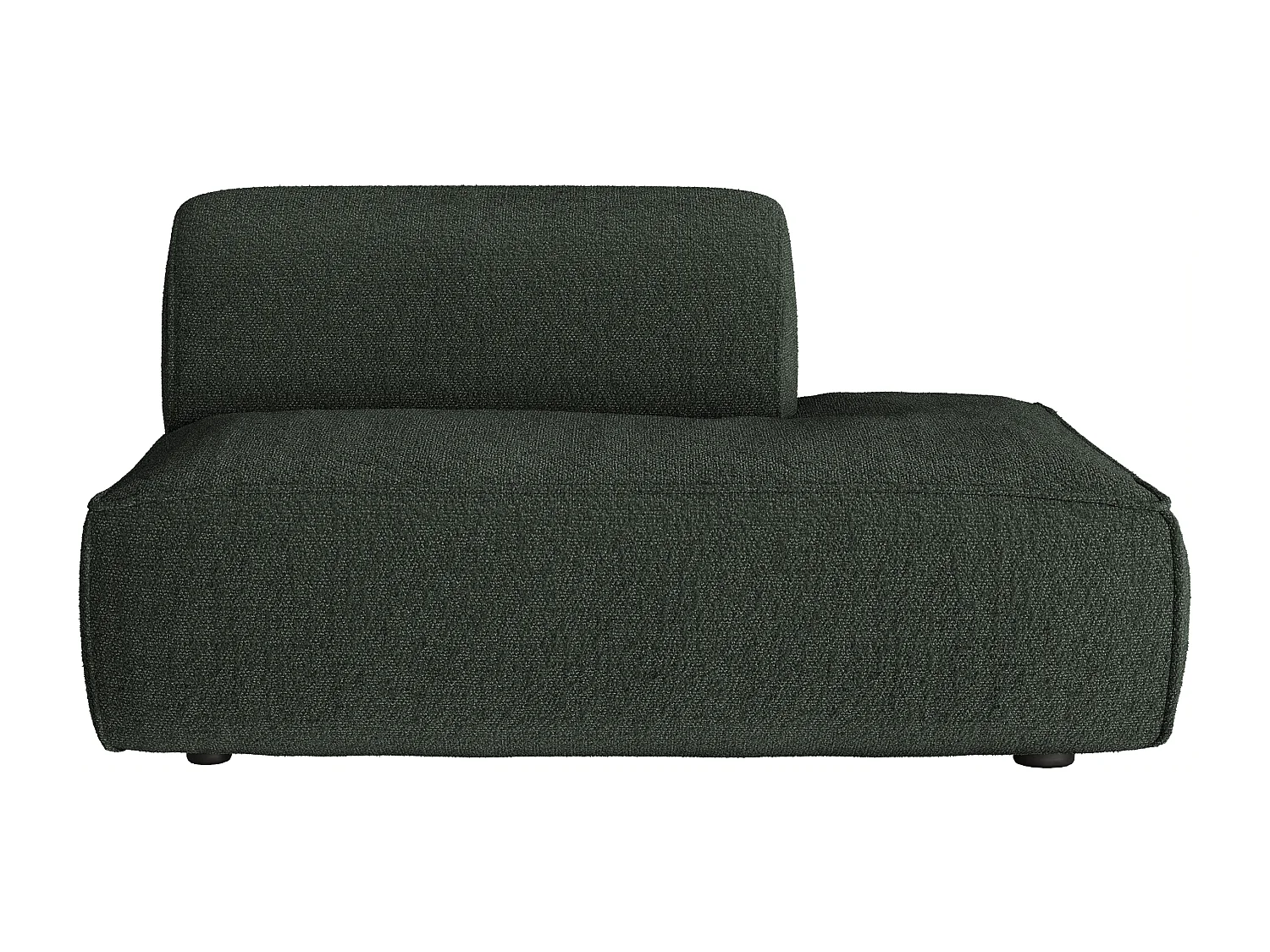 Canapé d'angle droit avec dossier modulable en tissu chenille vert CAMILIO de Maison Céphy