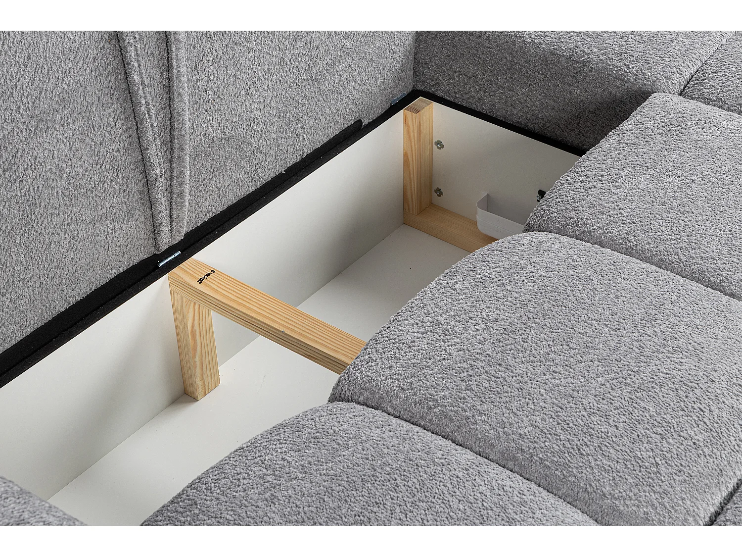 Canapé d’angle MODENA réversible convertible avec coffre – grand canapé salon, lit d’appoint, design moderne, tissu clair, confortable pour toute la famille