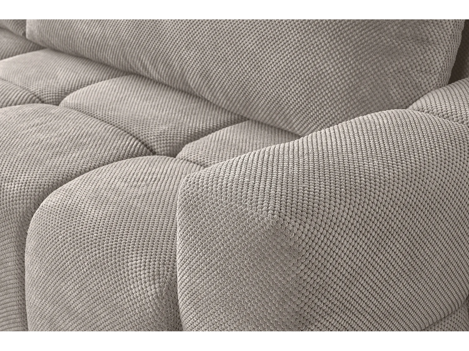 Canapé d’angle MODENA réversible convertible avec coffre – grand canapé salon, lit d’appoint, design moderne, tissu gris, confortable pour toute la famille