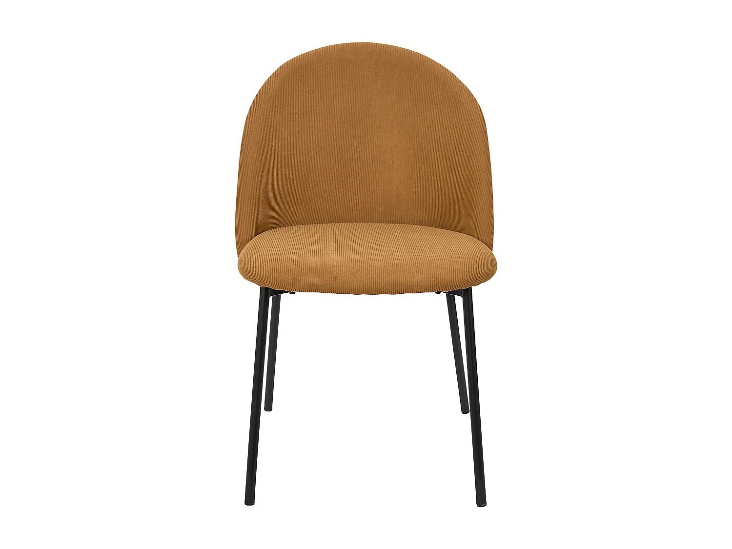 Lot de 4 Chaises - HOME DECO FACTORY - Jules - Côtelees - Jaunes