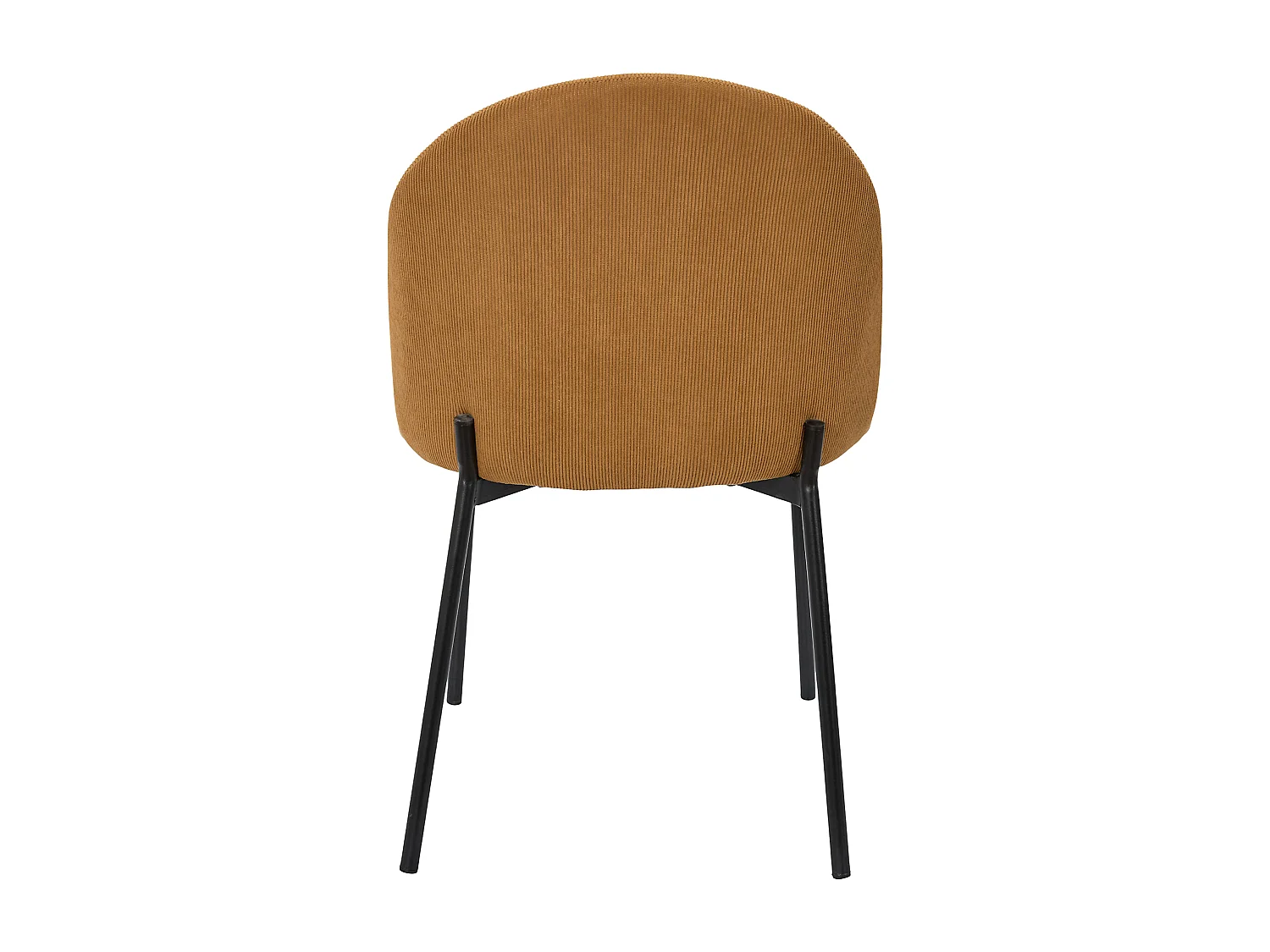 Lot de 4 Chaises - HOME DECO FACTORY - Jules - Côtelees - Jaunes