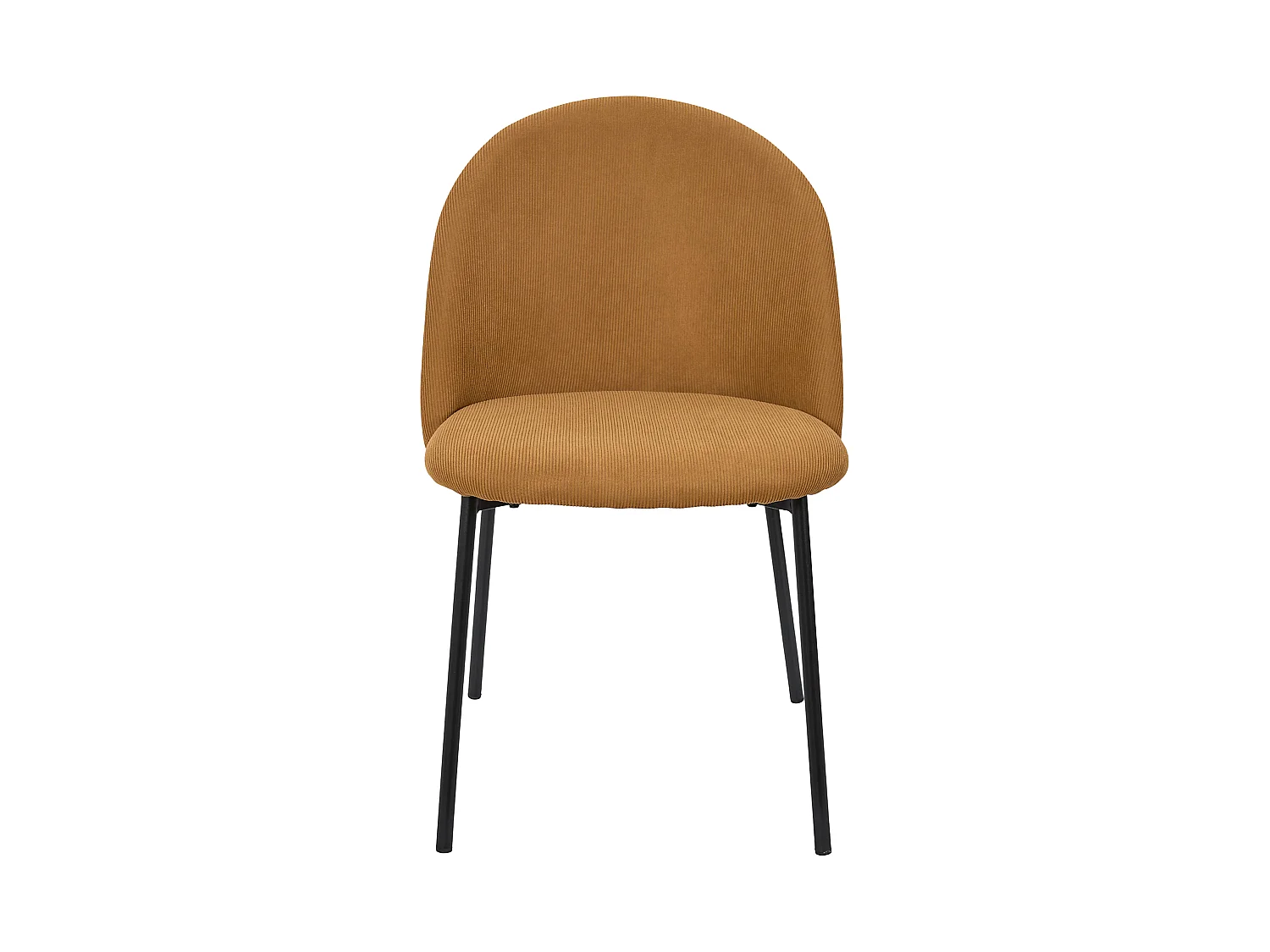 Lot de 4 Chaises - HOME DECO FACTORY - Jules - Côtelees - Jaunes