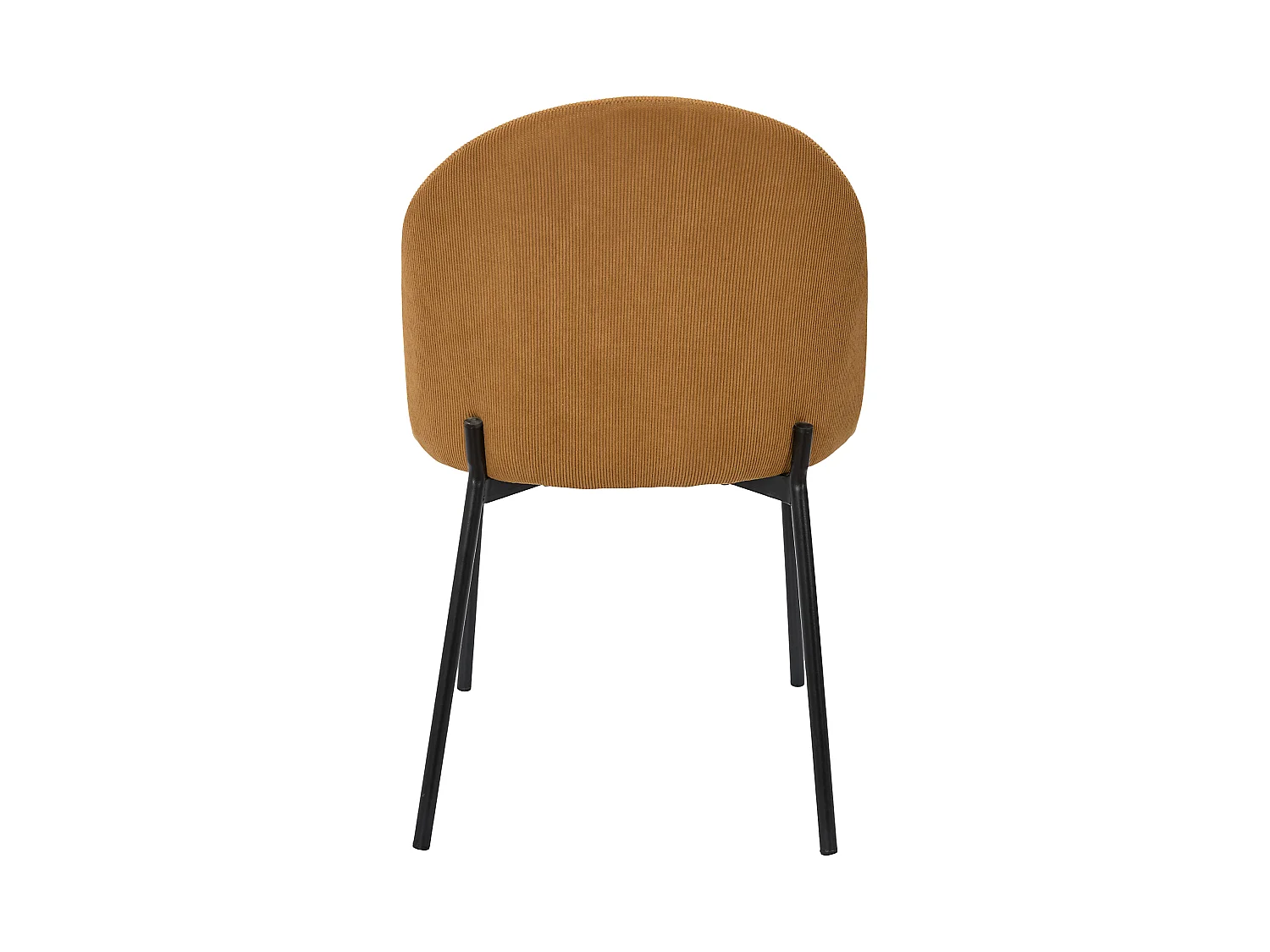 Lot de 4 Chaises - HOME DECO FACTORY - Jules - Côtelees - Jaunes