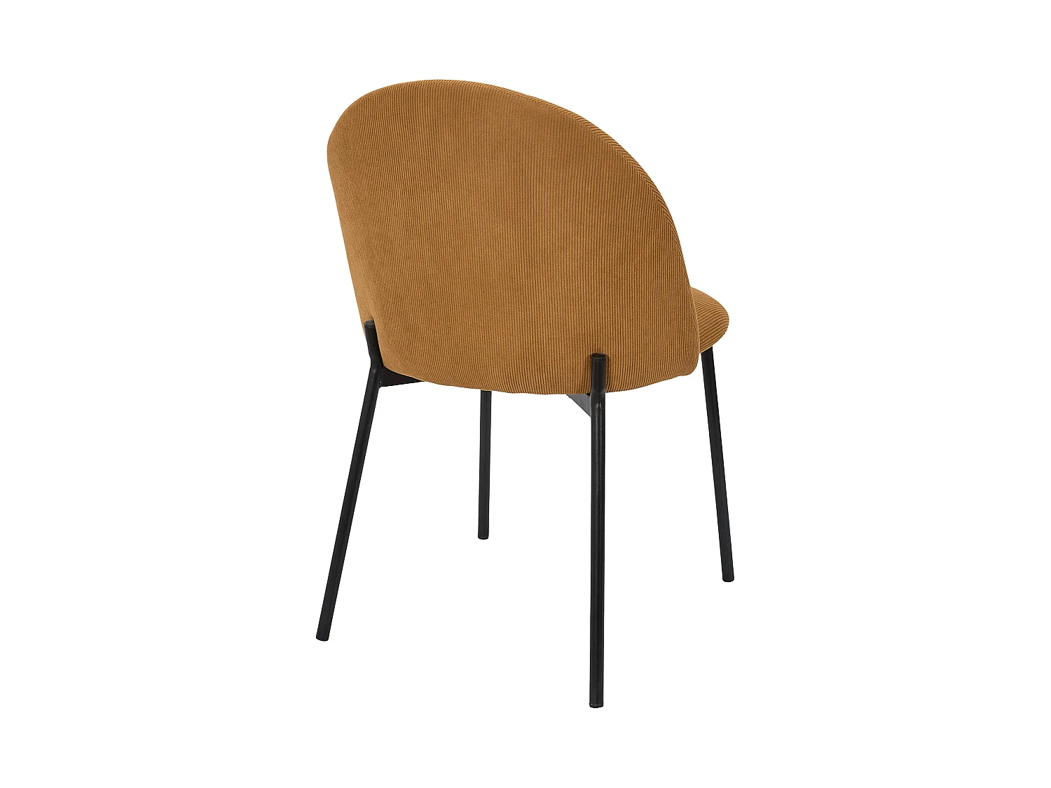 Lot de 4 Chaises - HOME DECO FACTORY - Jules - Côtelees - Jaunes