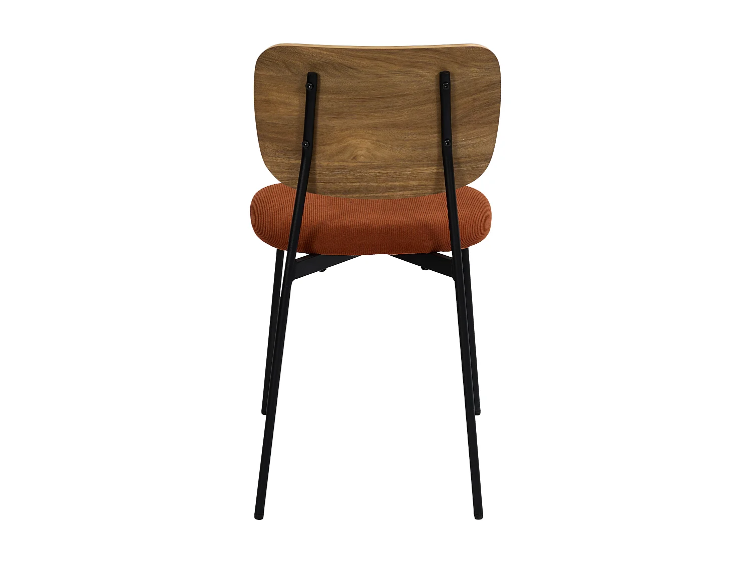 Lot de 4 Chaises - HOME DECO FACTORY - Jules - Côtele - Rouge