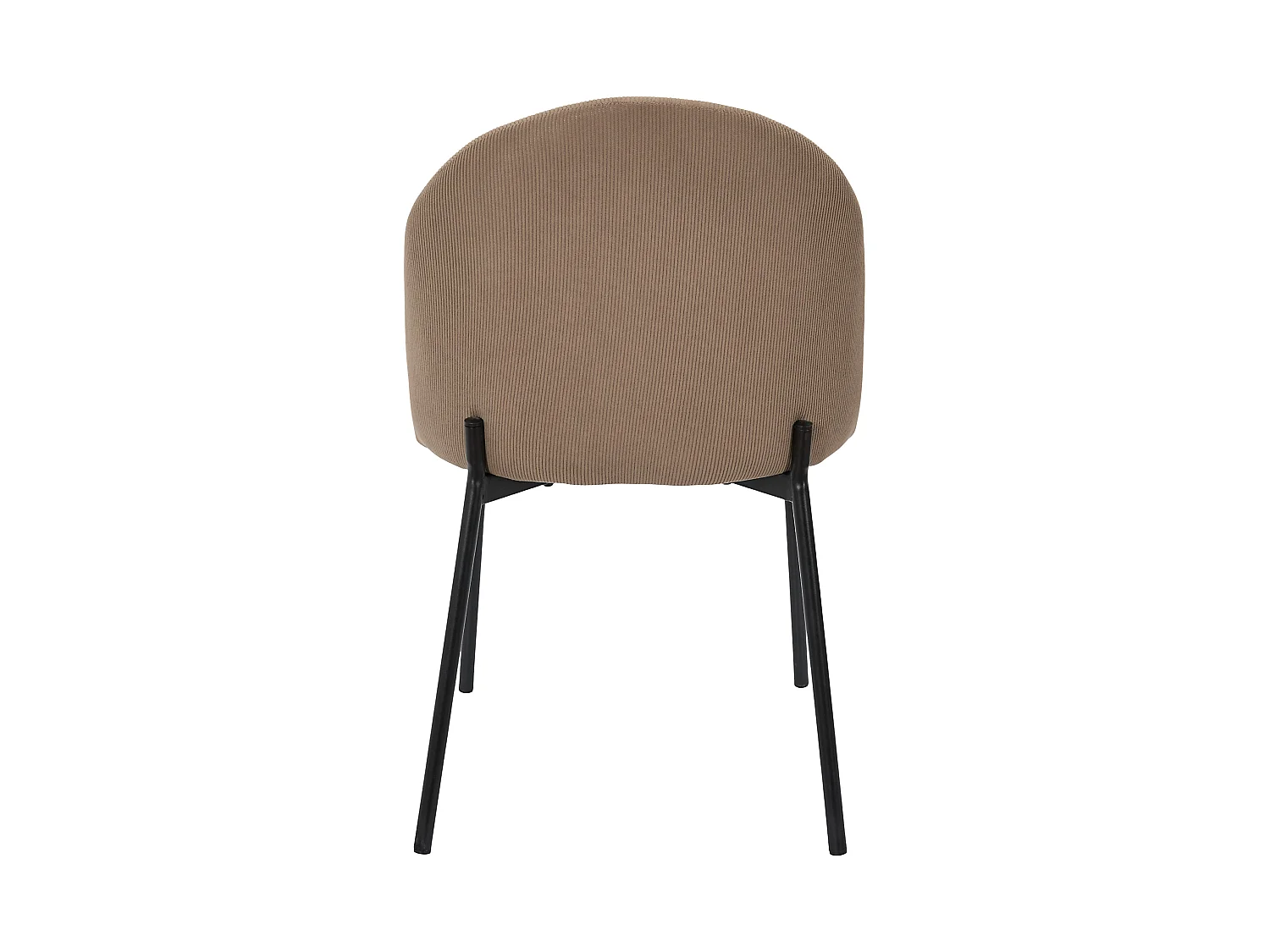 Lot de 4 Chaises - HOME DECO FACTORY - Jules - Côtelées - Taupe