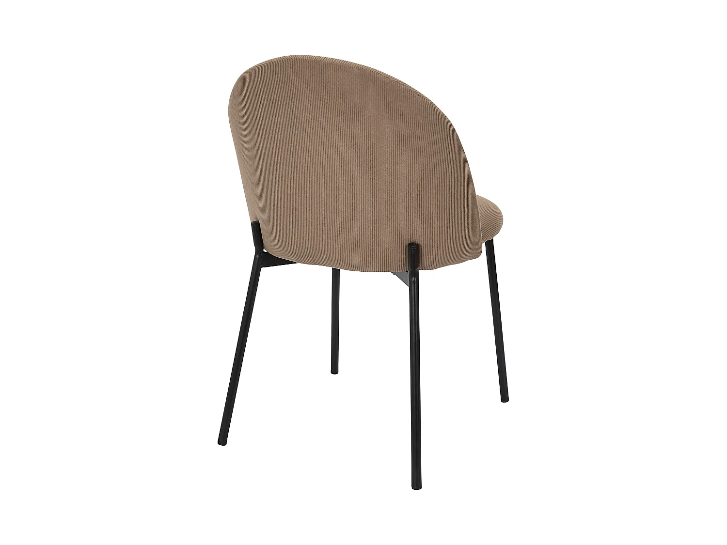 Lot de 4 Chaises - HOME DECO FACTORY - Jules - Côtelées - Taupe