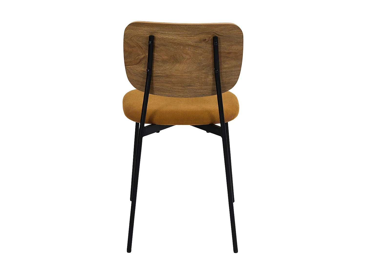 Lot de 4 Chaises - HOME DECO FACTORY - Jules - Design Épuré - Jaune
