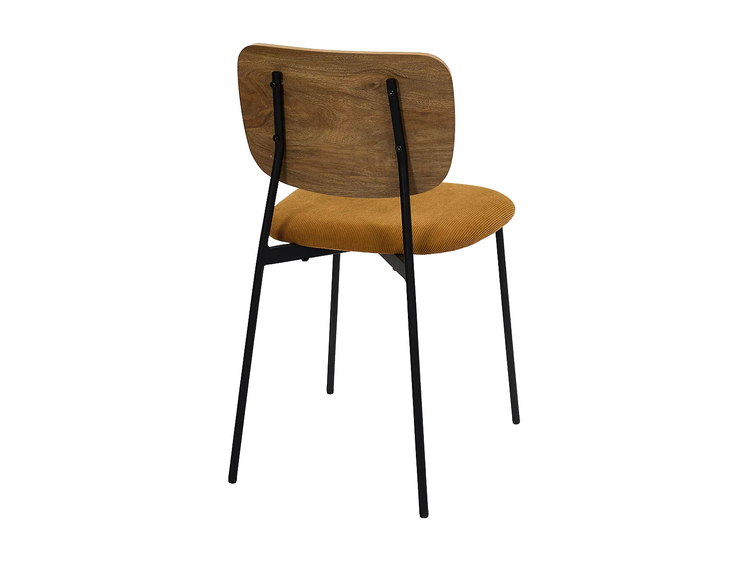 Lot de 4 Chaises - HOME DECO FACTORY - Jules - Design Épuré - Jaune