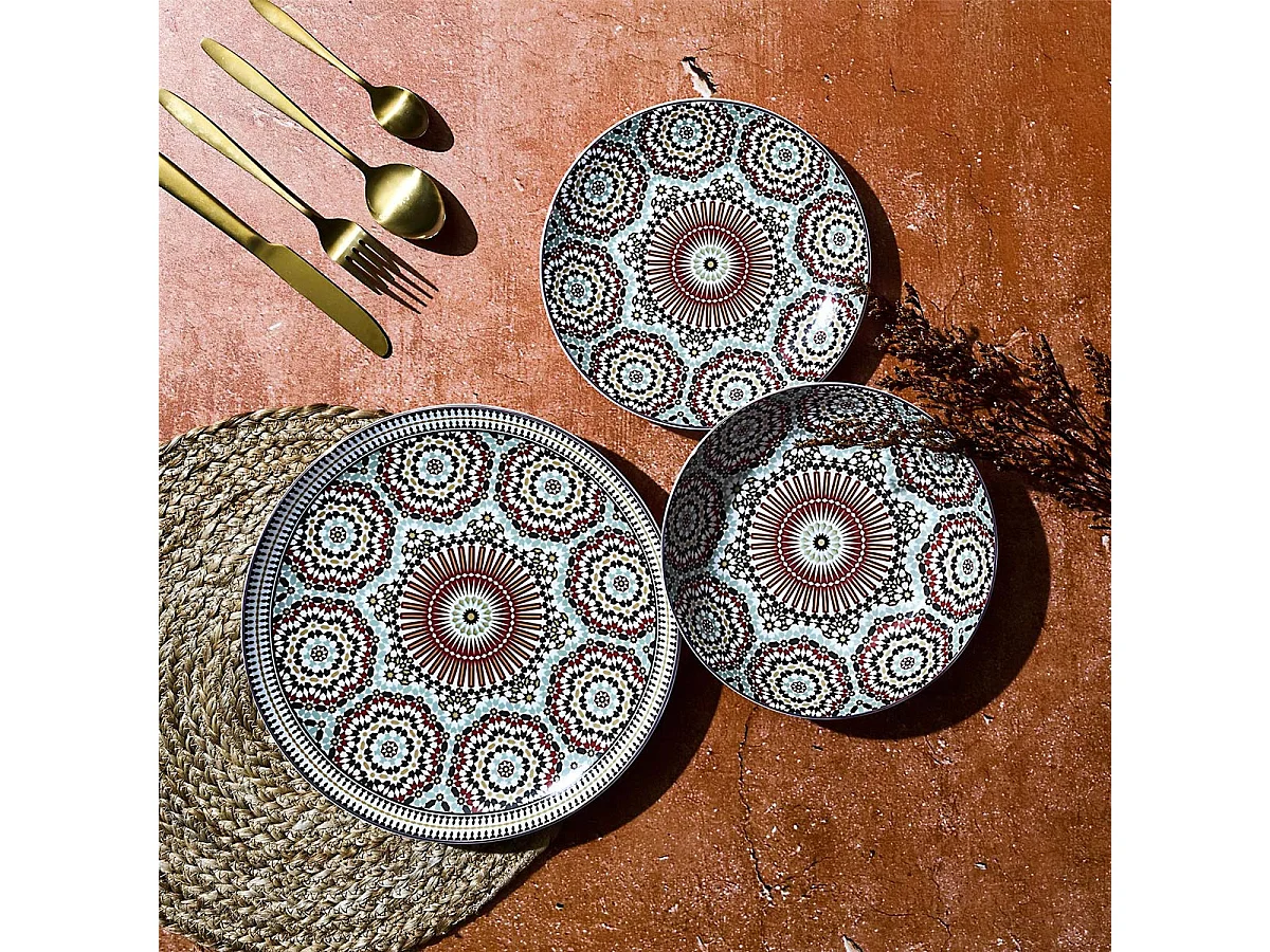 Assiette Zahra D20cm Multicolore
