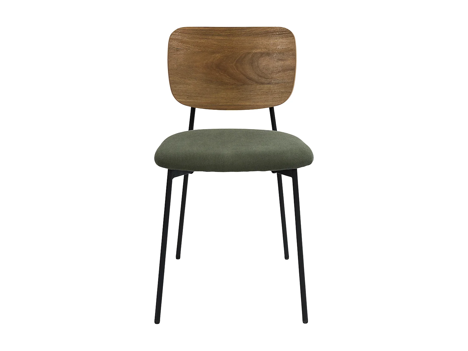 Lot de 4 Chaises - HOME DECO FACTORY - Jules - Design Épuré - Vert