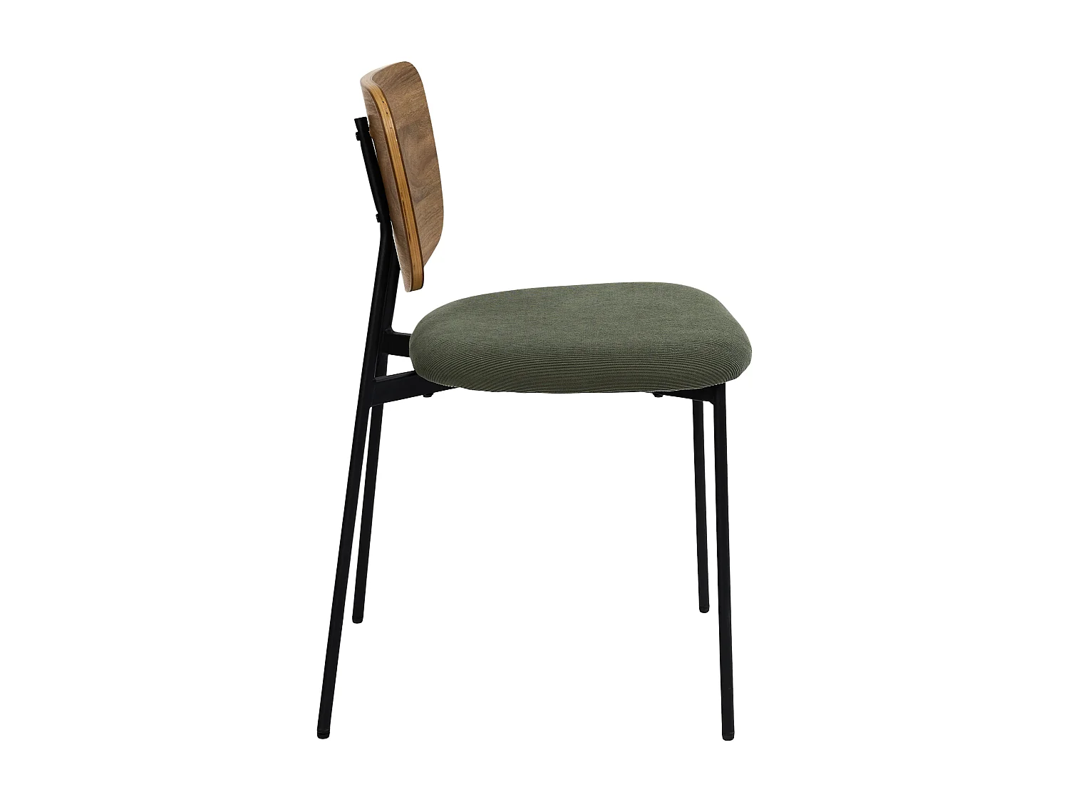 Lot de 4 Chaises - HOME DECO FACTORY - Jules - Design Épuré - Vert