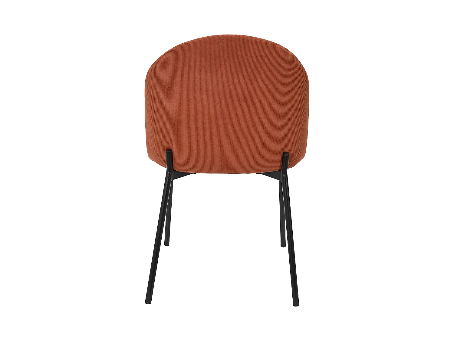 Lot de 4 Chaises - HOME DECO FACTORY - Jules - Côtelees - Terracotta