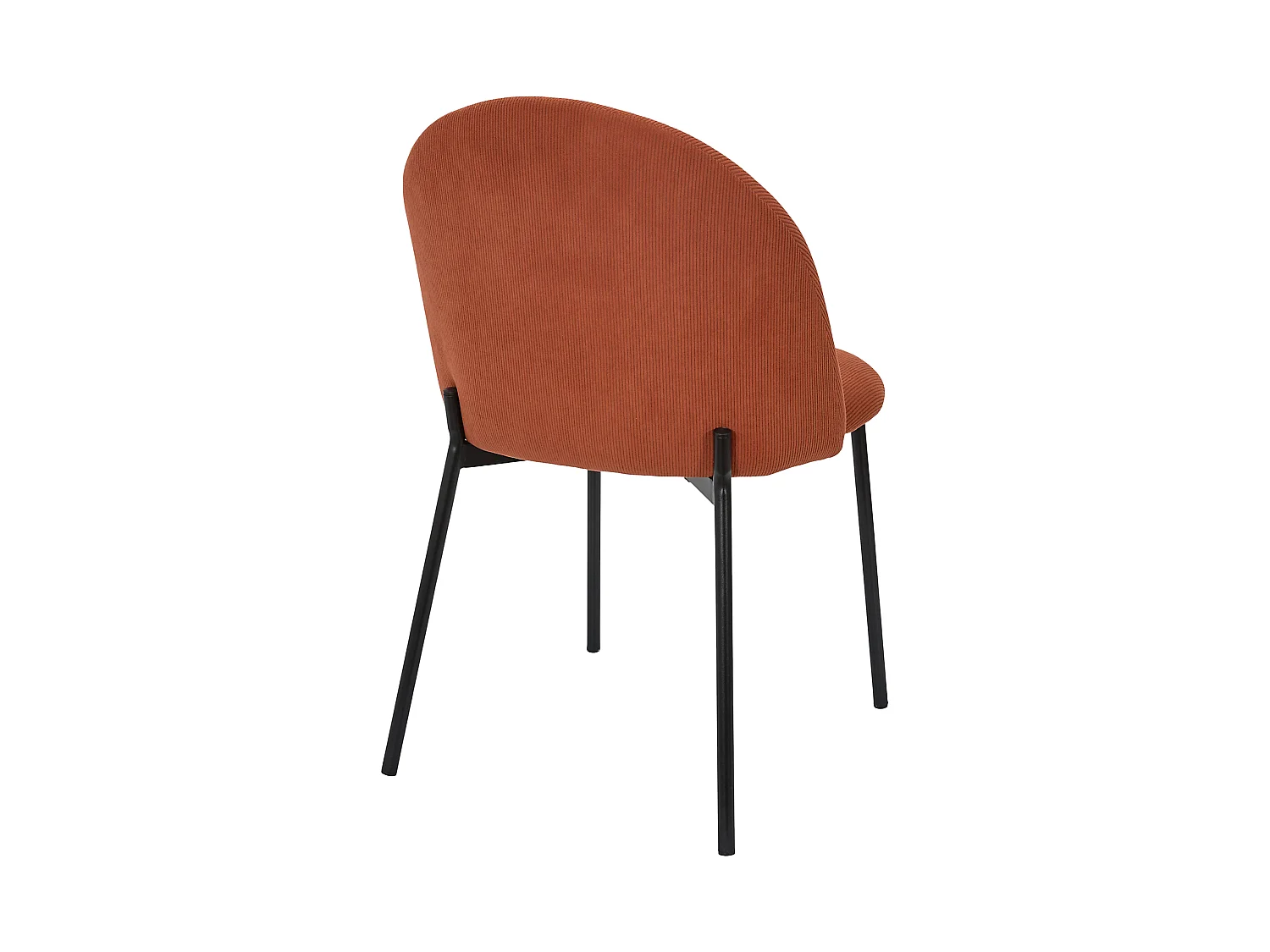 Lot de 4 Chaises - HOME DECO FACTORY - Jules - Côtelees - Terracotta
