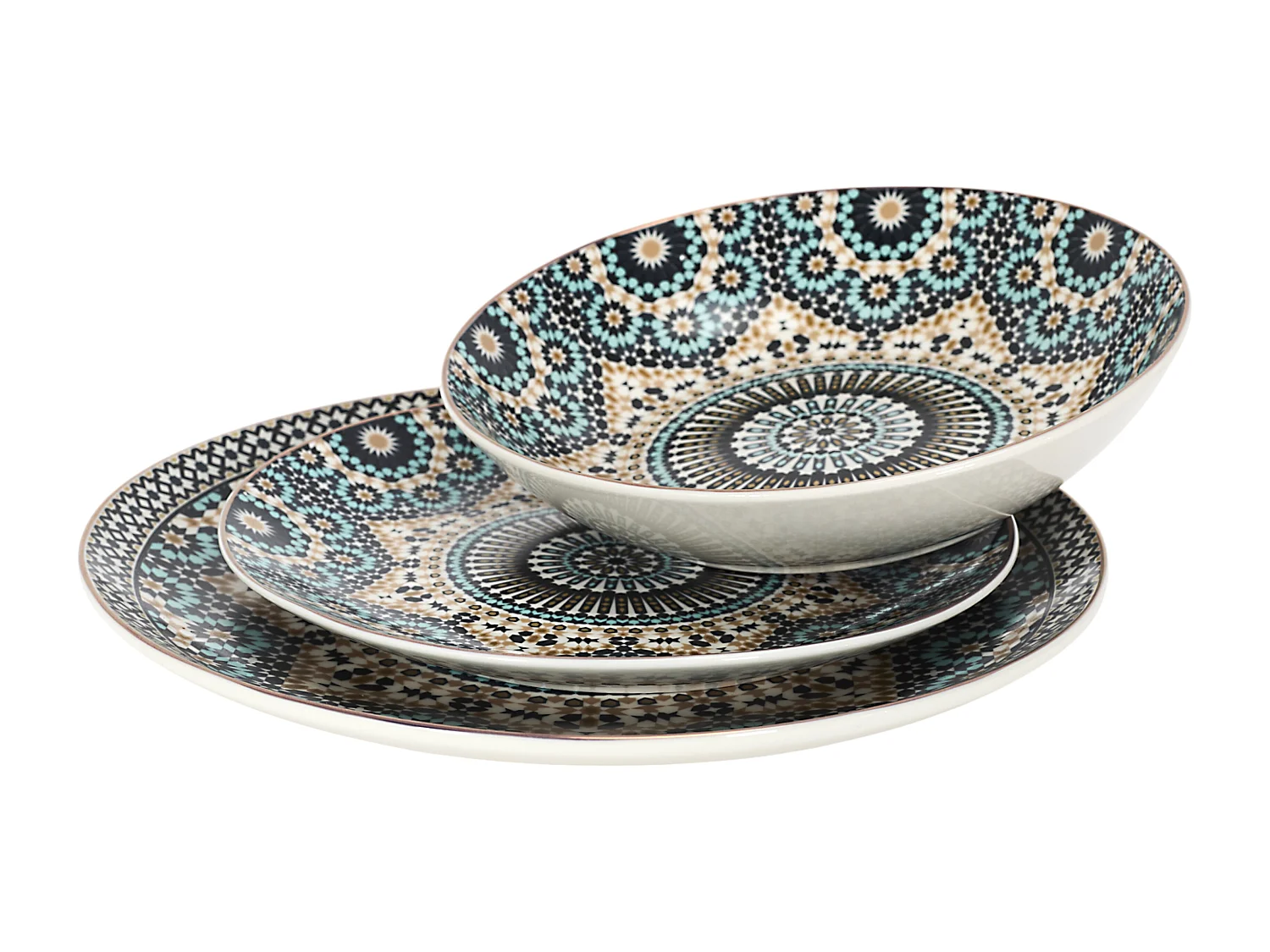 Assiette Creuse Noura D20cm Multicolore